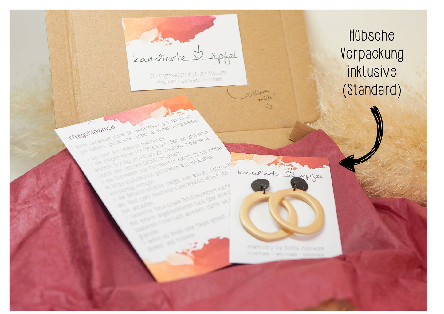 Mini Ohrstecker Set: dreierlei handgemachte Ohrringe für den Winter und Weihnachten aus Polymerton, weihnachtlicher festlicher Schmuck