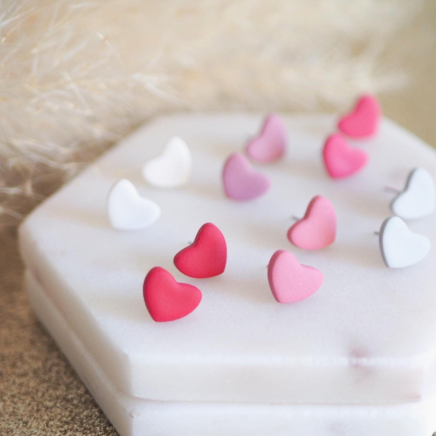 Ausstecher für Modelliermasse, Herzchen Set mit drei Cuttern, Herz Formen, Werkzeug für Schmuckherstellung mit Fimo und Co.