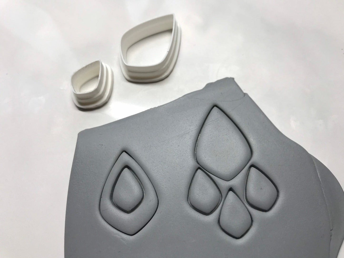 Ausstecher für Modelliermasse, verschiedene Größen 10-50mm, eckiger Tropfen Tränen, Cutter Werkzeug für Schmuckherstellung mit Fimo und Co.