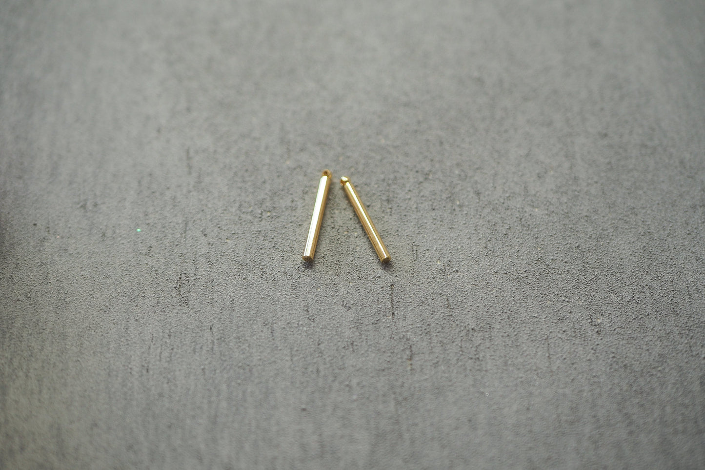 10 stabförmige Anhänger 20mm, Stab Stäbchen, gold oder silber, Schmuckzubehör