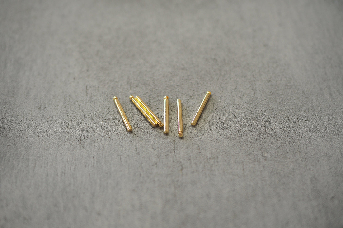 10 stabförmige Anhänger 20mm, Stab Stäbchen, gold oder silber, Schmuckzubehör