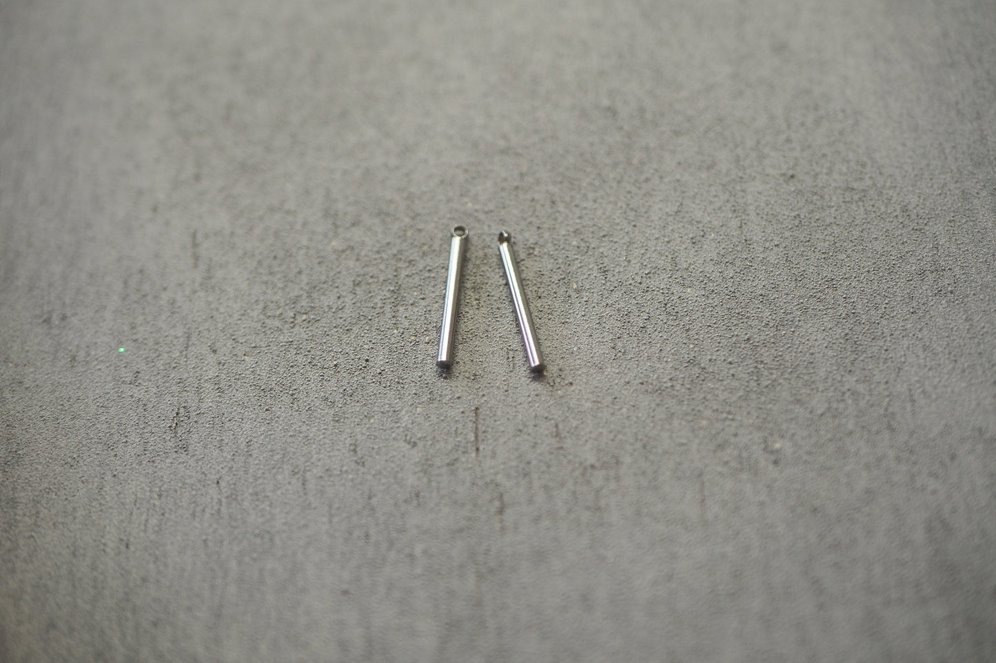 10 stabförmige Anhänger 20mm, Stab Stäbchen, gold oder silber, Schmuckzubehör