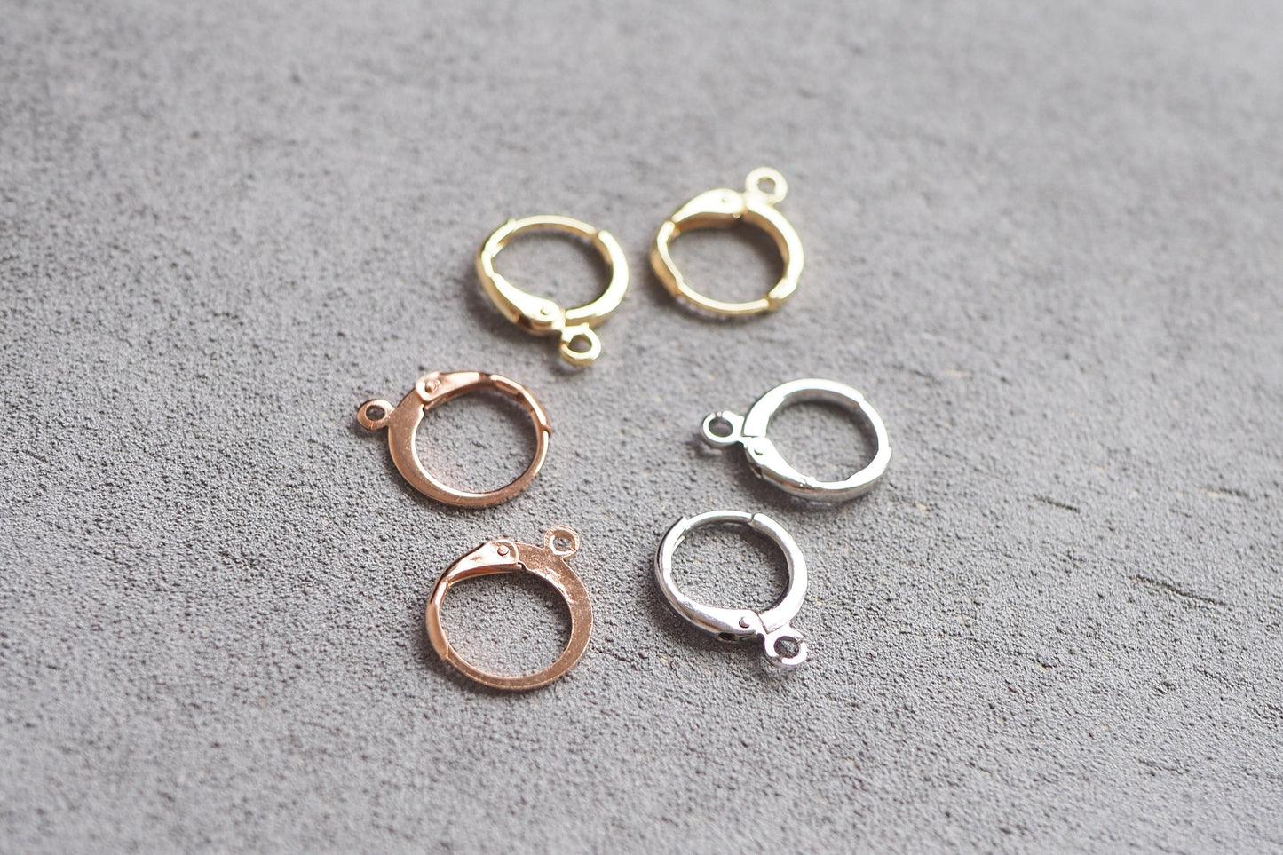 5 Paar Kreolen, Huggie Creolen in Gold oder Silber, Messing oder Edelstahl, Schmuckzubehör