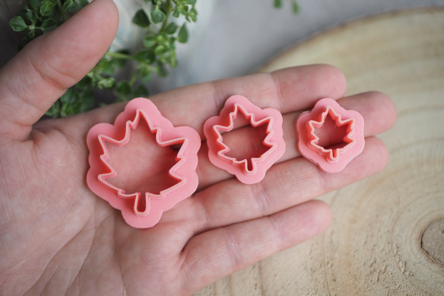 Blätter Ausstecher für Modelliermasse, Polymer Ton Cutter, Herbst Laub Blatt Ahorn Eiche, Werkzeug für Schmuckherstellung mit Fimo und Co.