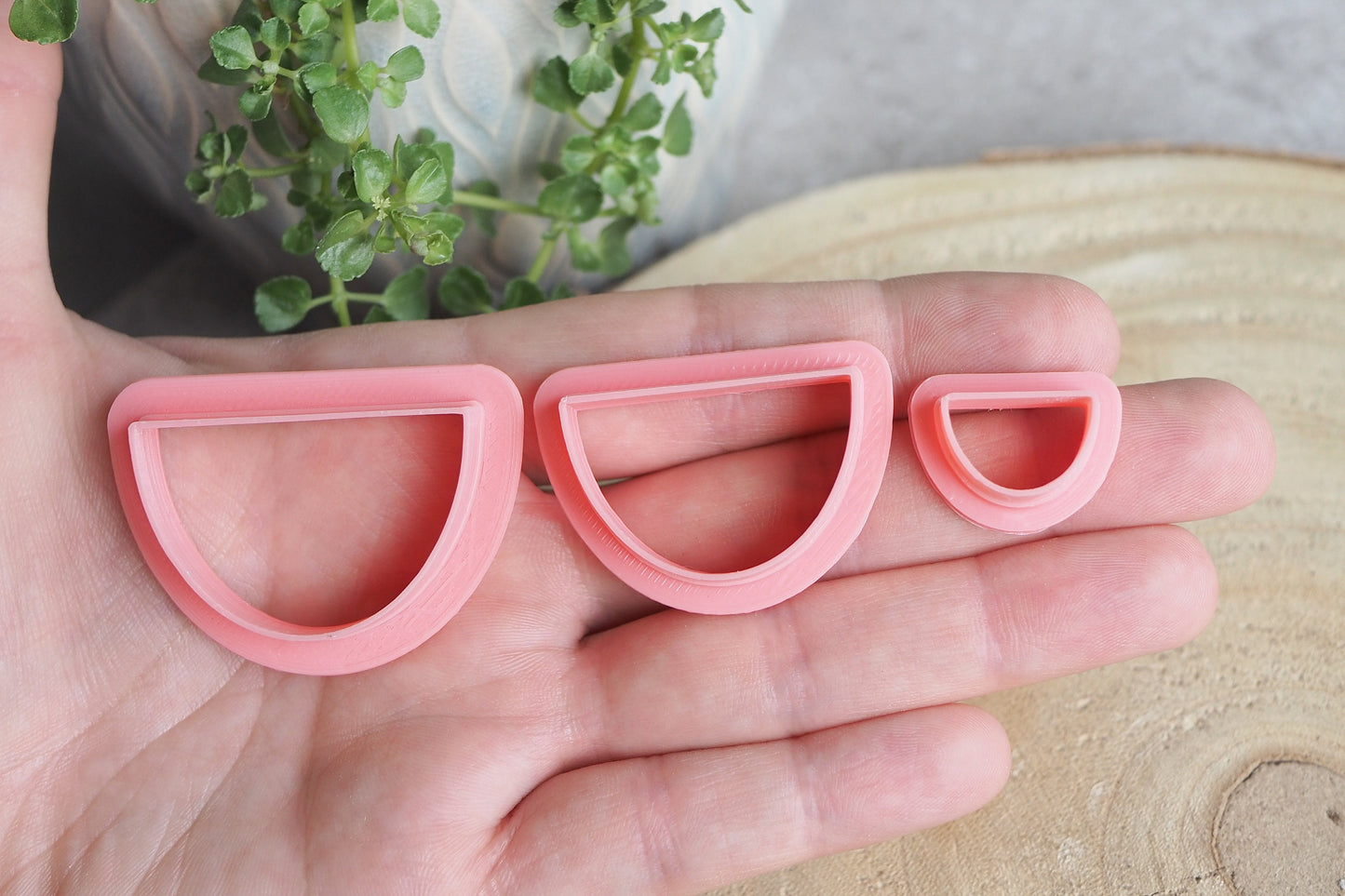 Geometrische Ausstecher für Modelliermasse, halboval Oval Halbkreis, Cutter Werkzeug für Schmuckherstellung mit Fimo und Co.