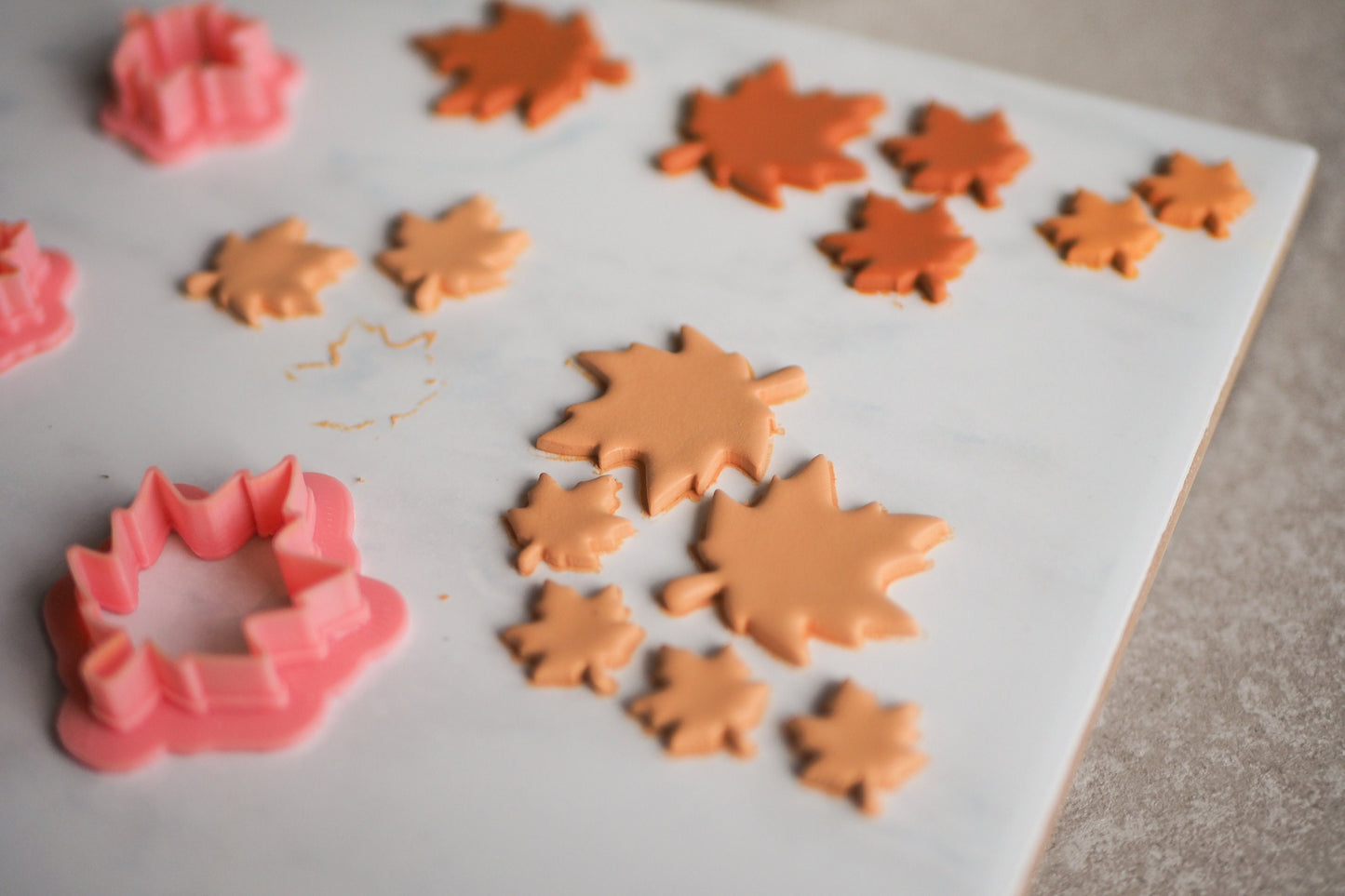 Blätter Ausstecher für Modelliermasse, Polymer Ton Cutter, Herbst Laub Blatt Ahorn Eiche, Werkzeug für Schmuckherstellung mit Fimo und Co.