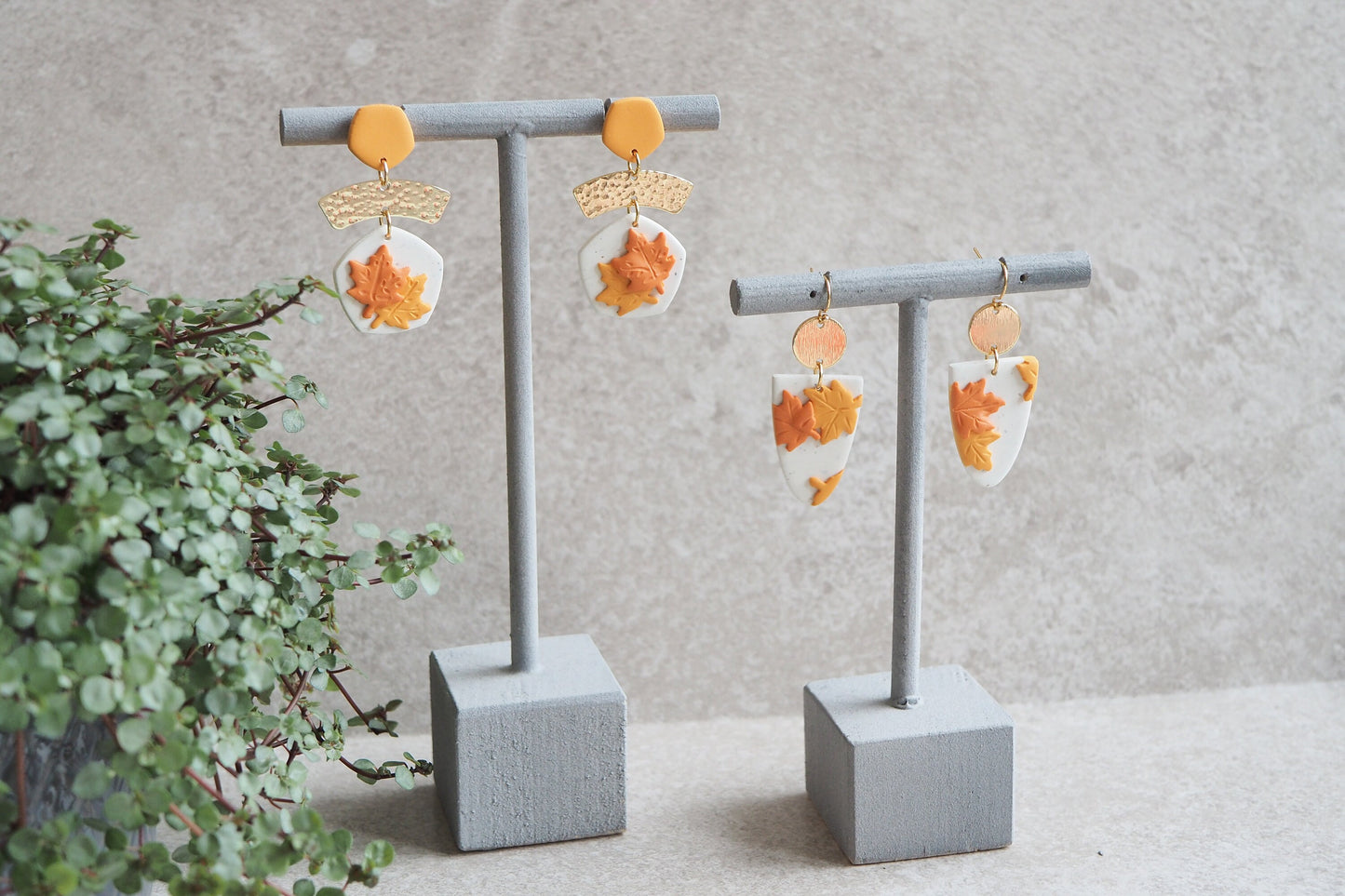 Blätter Ausstecher für Modelliermasse, Polymer Ton Cutter, Herbst Laub Blatt Ahorn Eiche, Werkzeug für Schmuckherstellung mit Fimo und Co.