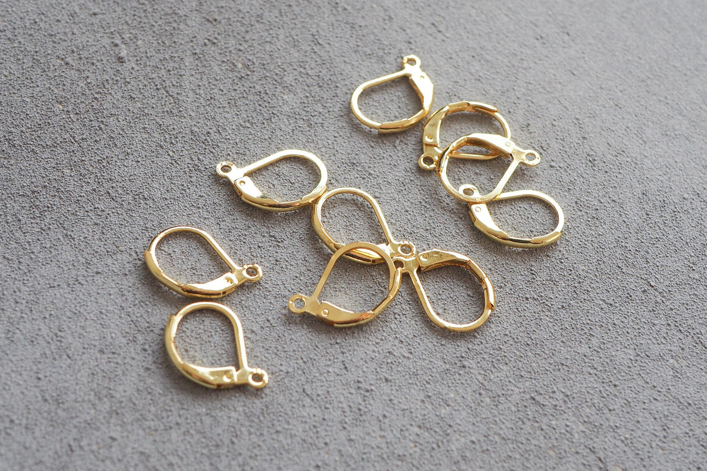 5 Paar Brisuren, Klapp Kreolen Ohrhaken zum Schließen, minimalistisch schlicht in Gold, Silber oder Roségold, Schmuckzubehör