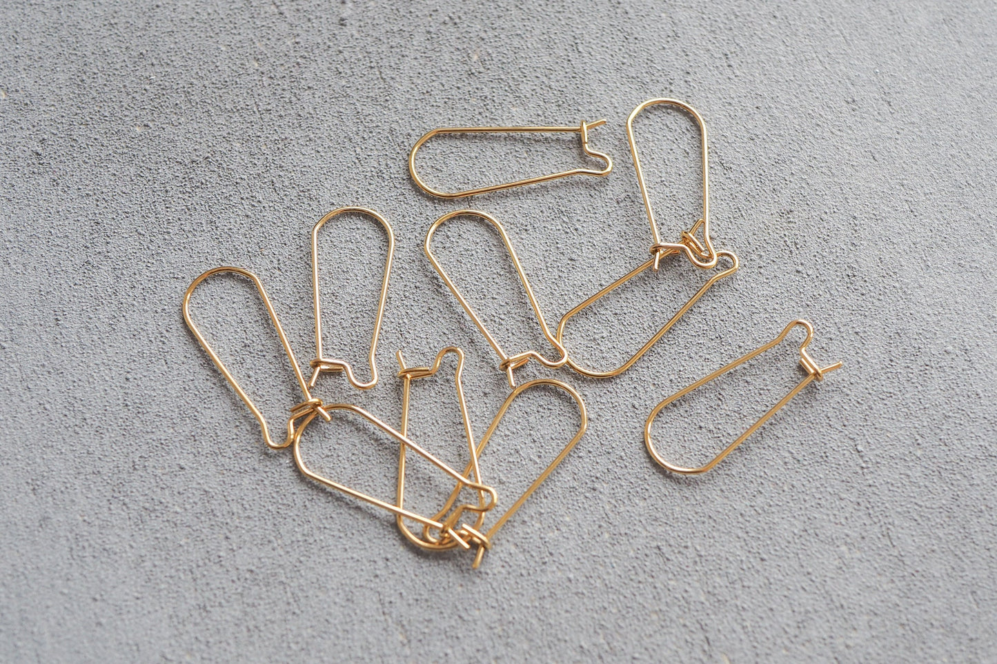 5 Paar Ohrhaken zum Schließen, lange Brisuren, minimalistisch schlicht in Gold, Silber, Roségold oder Schwarz, Schmuckzubehör