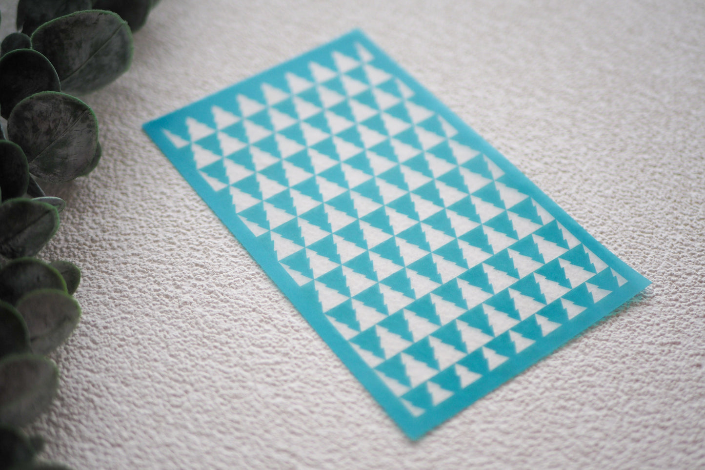 Silk Screen Tannenbäume für Polymerton (FIMO), weihnachtliche Siebdruck Schablone, 15cm x 9cm, Werkzeug Schmuckherstellung mit Polymer Ton