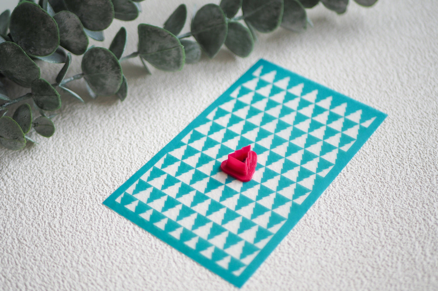 Silk Screen Tannenbäume für Polymerton (FIMO), weihnachtliche Siebdruck Schablone, 15cm x 9cm, Werkzeug Schmuckherstellung mit Polymer Ton