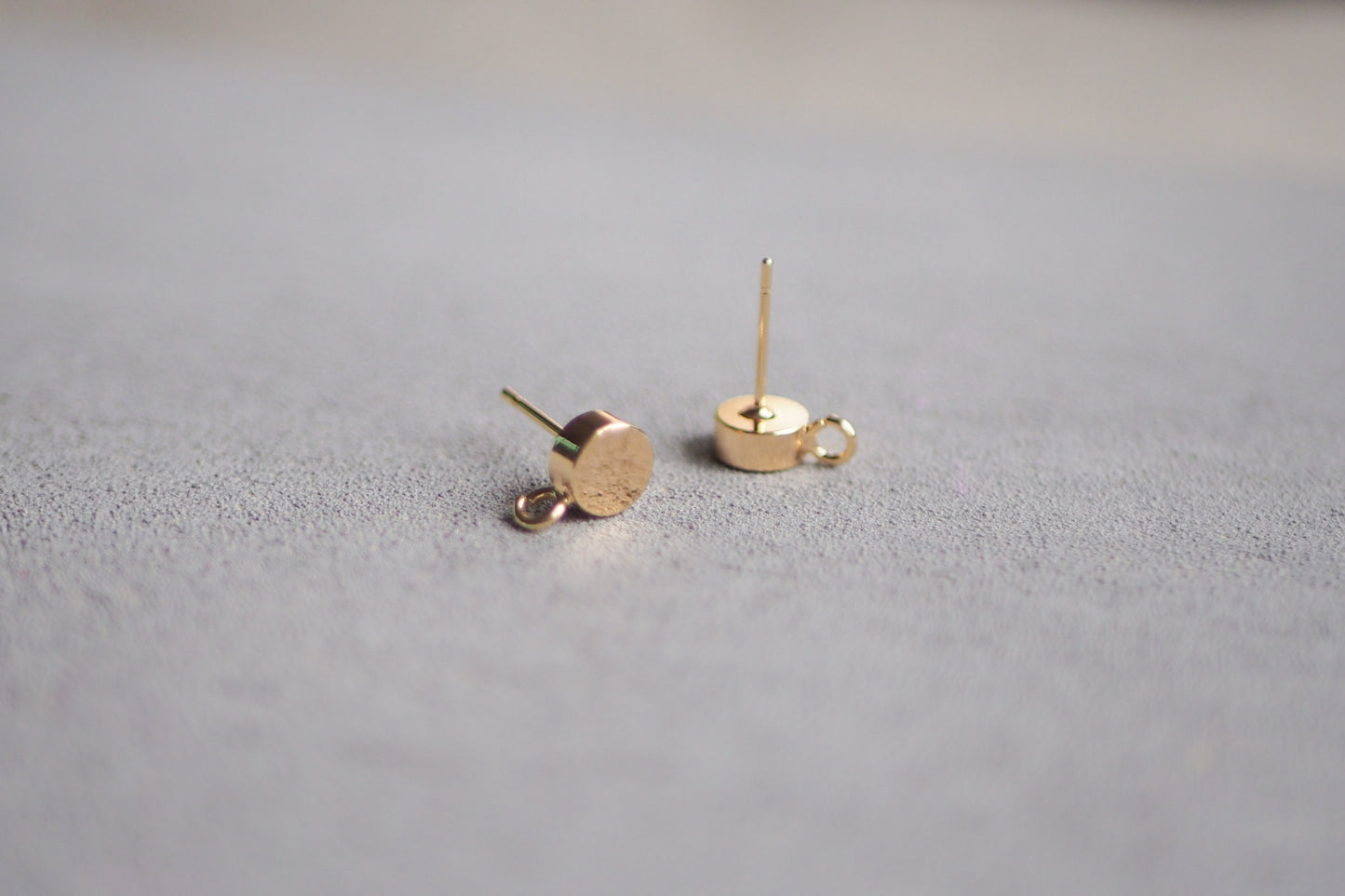 5 Paar Ohrstecker aus Messing, 18 Karat echt vergoldet, Gold Schmuck Ohrringe Schmuckzubehör
