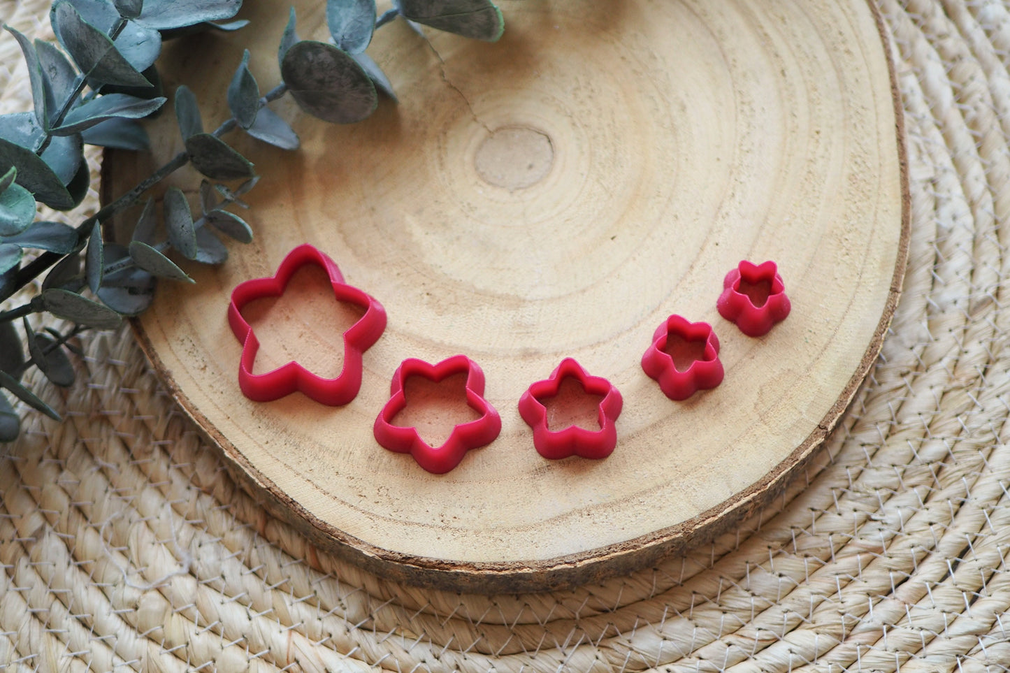 Curvy Stern Ausstecher für Polymer Ton (Fimo und Co.), 13mm - 30mm, Weihnachten Sterne Winter, Cutter Werkzeug Schmuckherstellung