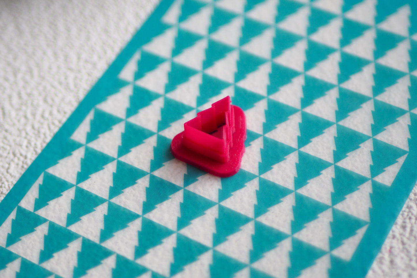 Silk Screen Tannenbäume für Polymerton (FIMO), weihnachtliche Siebdruck Schablone, 15cm x 9cm, Werkzeug Schmuckherstellung mit Polymer Ton