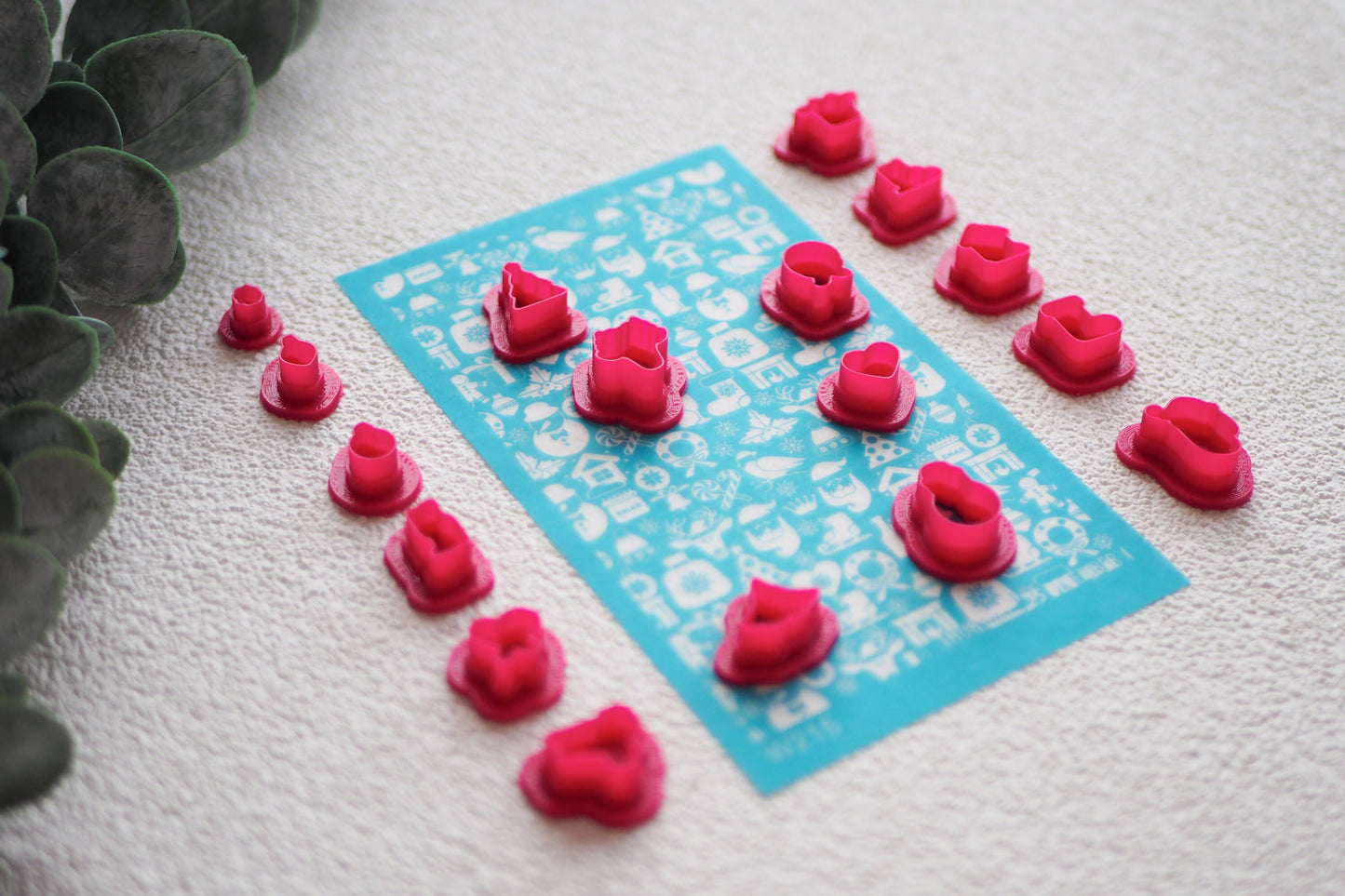 Ausstecher für Polymer Ton (Fimo und Co) passend zu Silk Screen, Weihnachten Tanne Winter, Cutter Werkzeug für Schmuckherstellung