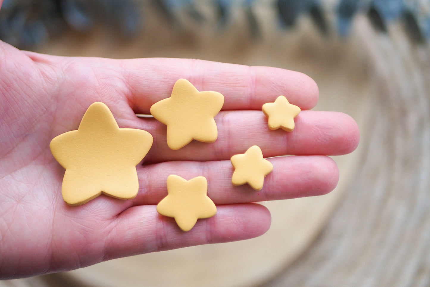 Curvy Stern Ausstecher für Polymer Ton (Fimo und Co.), 13mm - 30mm, Weihnachten Sterne Winter, Cutter Werkzeug Schmuckherstellung