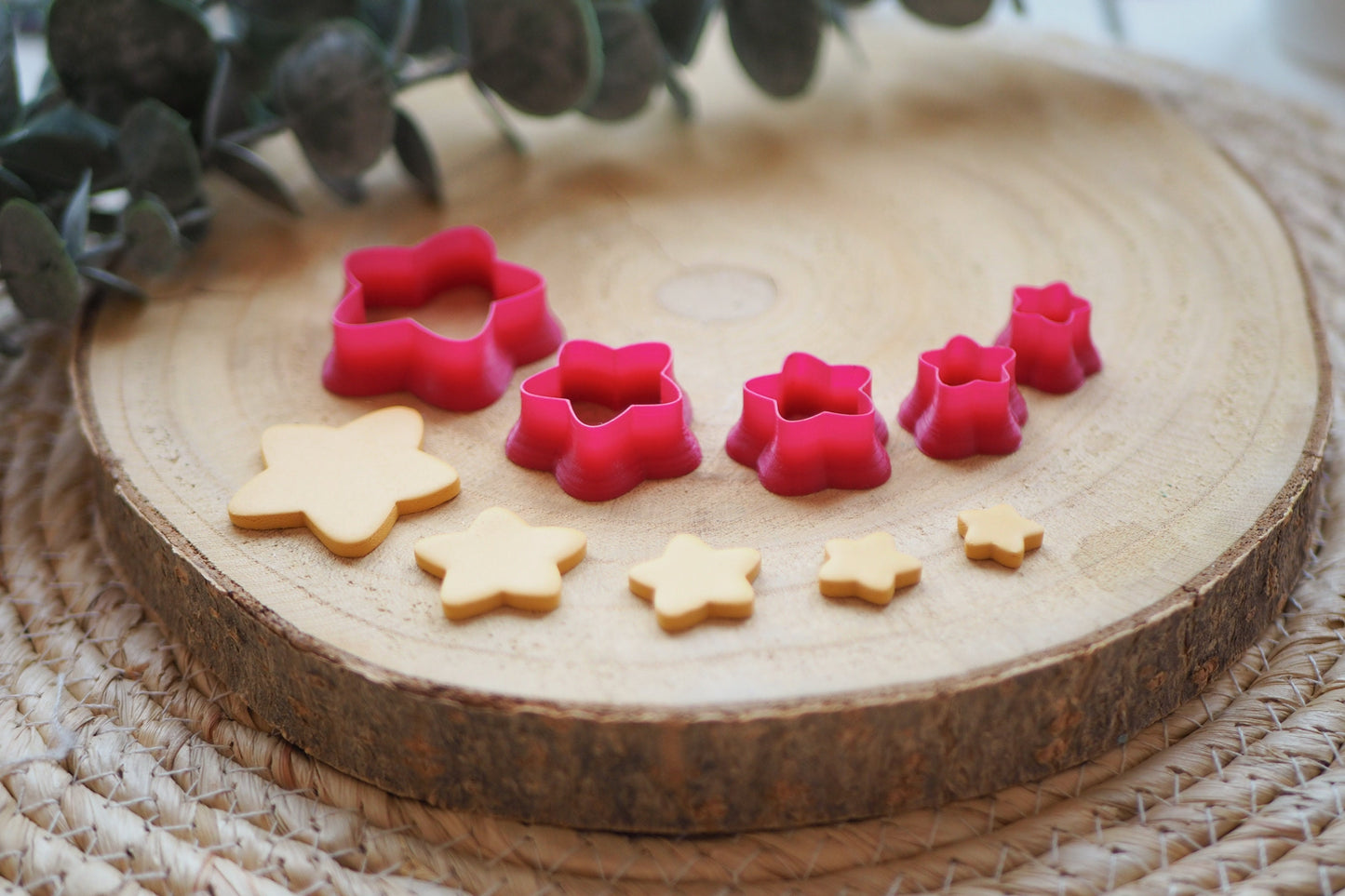 Curvy Stern Ausstecher für Polymer Ton (Fimo und Co.), 13mm - 30mm, Weihnachten Sterne Winter, Cutter Werkzeug Schmuckherstellung