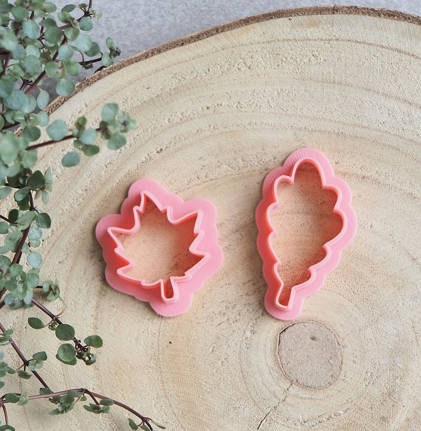Blätter Ausstecher für Modelliermasse, Polymer Ton Cutter, Herbst Laub Blatt Ahorn Eiche, Werkzeug für Schmuckherstellung mit Fimo und Co.