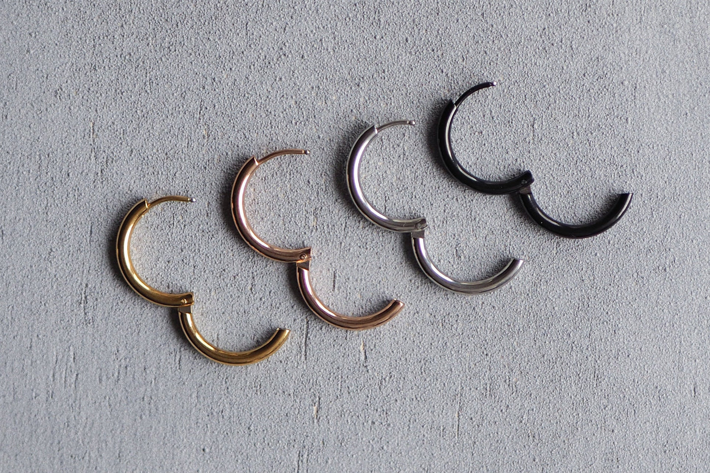 10x dicke Hoops aus Edelstahl 21mm, chunky Kreolen, DIY Schmuck, Schmuckzubehör für Creolen Ohrringe Ohrschmuck Klapp-Ohrring Klapp-Kreolen