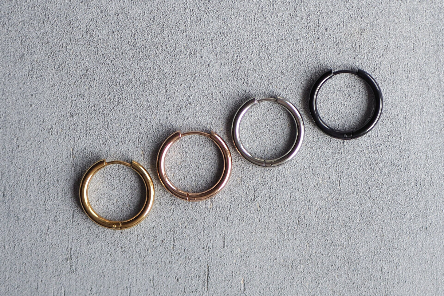 10x dicke Hoops aus Edelstahl 21mm, chunky Kreolen, DIY Schmuck, Schmuckzubehör für Creolen Ohrringe Ohrschmuck Klapp-Ohrring Klapp-Kreolen