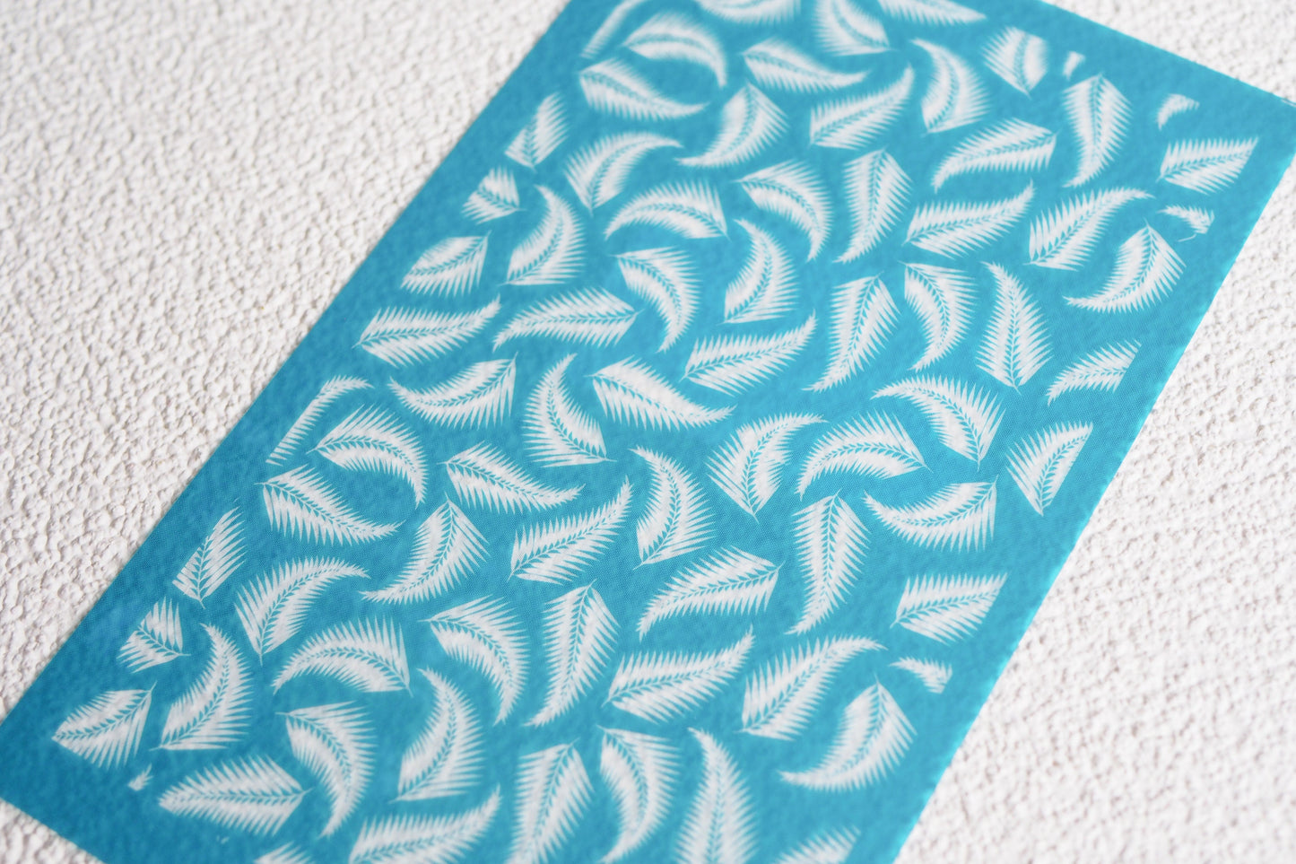 Silk Screen für Polymerton (FIMO), Palmblätter Palme Federn, Siebdruck Schablone, 15cm x 9cm, Werkzeug Schmuckherstellung mit Polymer Ton