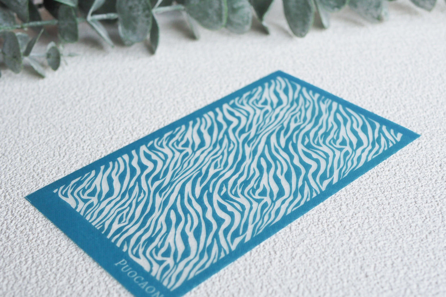 Silk Screen für Polymerton (FIMO), Zebra Tiger Streifen Fell, Siebdruck Schablone, 15cm x 9cm, Werkzeug Schmuckherstellung mit Polymer Ton