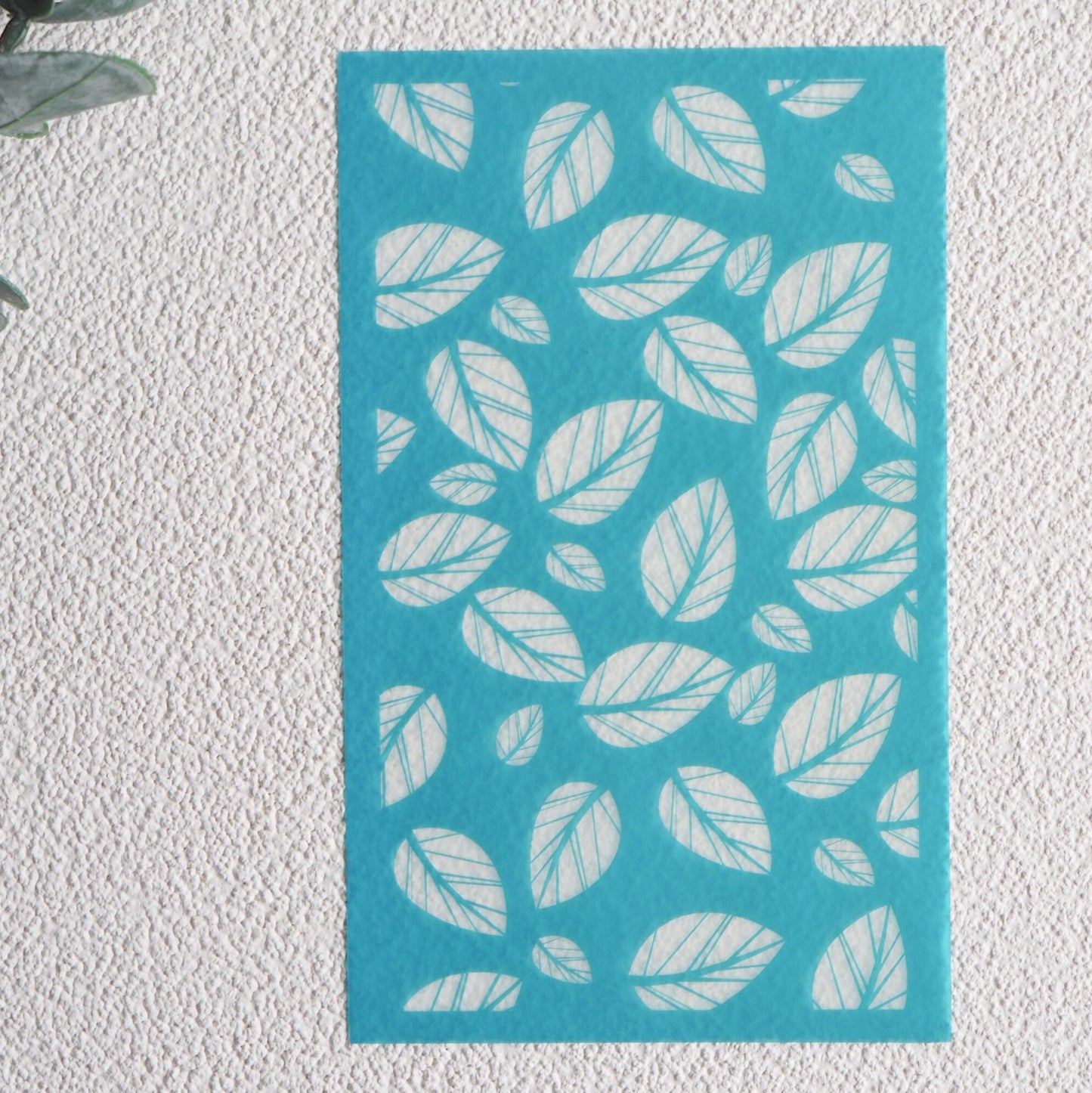 Silk Screen für Polymerton (FIMO), Blätter Laub Blatt Herbst, Siebdruck Schablone, 15cm x 9cm, Werkzeug Schmuckherstellung mit Polymer Ton