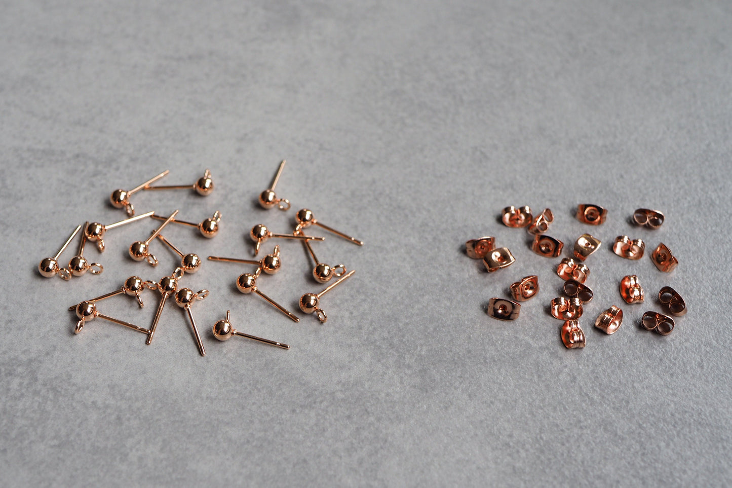 10 Paar Ohrstecker mit Kugel (3/4/5mm) aus Edelstahl o. Messing, Gold Silber Roségold Schwarz, echt vergoldet o. platiniert, Schmuckzubehör