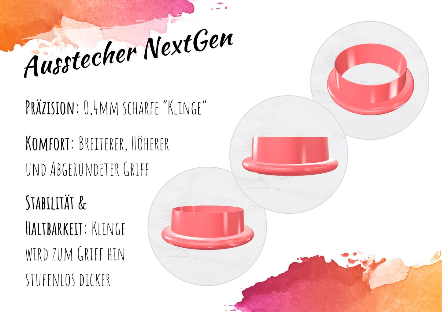 Ausstecher für Modelliermasse, eleganter Tropfen, Cutter Werkzeug für Schmuckherstellung mit Fimo und Co.