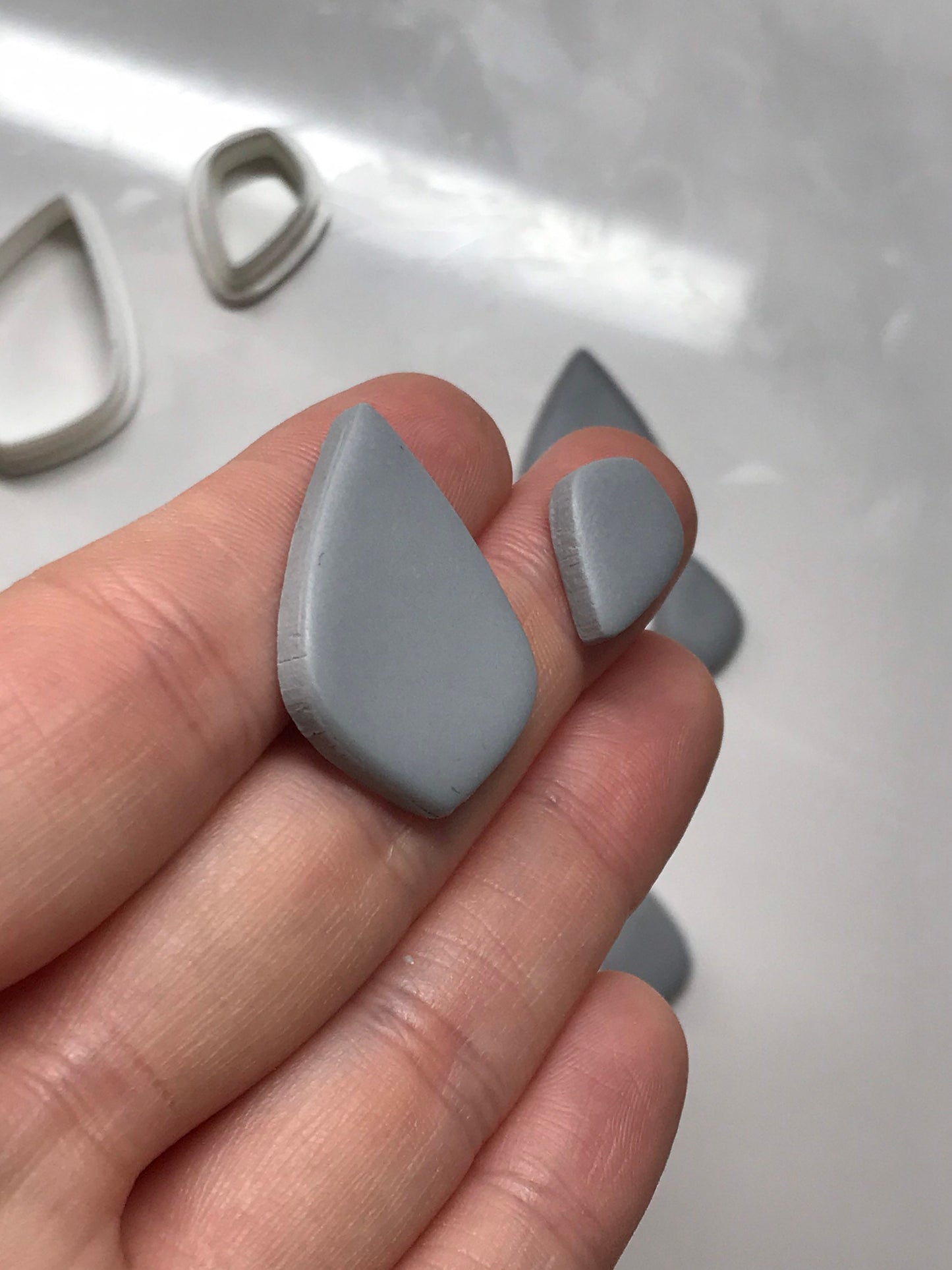 Ausstecher für Modelliermasse, verschiedene Größen 10-50mm, eckiger Tropfen Tränen, Cutter Werkzeug für Schmuckherstellung mit Fimo und Co.