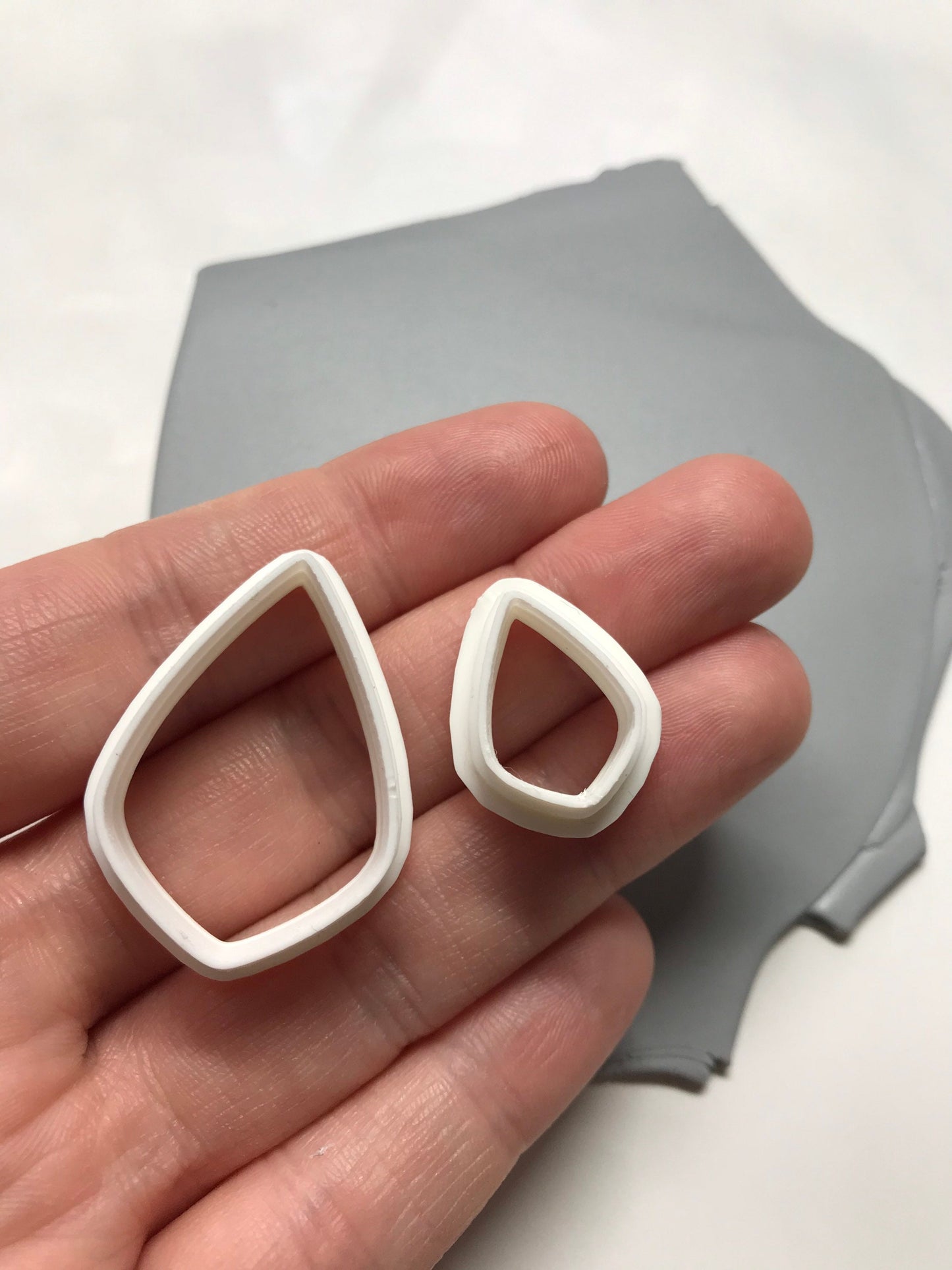 Ausstecher für Modelliermasse, verschiedene Größen 10-50mm, eckiger Tropfen Tränen, Cutter Werkzeug für Schmuckherstellung mit Fimo und Co.