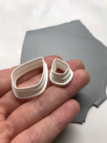 Ausstecher für Modelliermasse, verschiedene Größen 10-50mm, eckiger Tropfen Tränen, Cutter Werkzeug für Schmuckherstellung mit Fimo und Co.