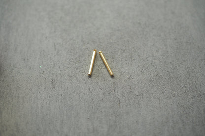 10 stabförmige Anhänger 20mm, Stab Stäbchen, gold oder silber, Schmuckzubehör