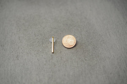 10 stabförmige Anhänger 20mm, Stab Stäbchen, gold oder silber, Schmuckzubehör