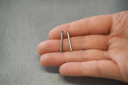 10 stabförmige Anhänger 20mm, Stab Stäbchen, gold oder silber, Schmuckzubehör