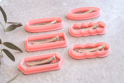 Cutter Ausstecher für Fimo, Haarspangen Ohrringe Schmuck, Werkzeug für Schmuckherstellung aus ofenhärtender Modelliermasse, Edelstahlspangen