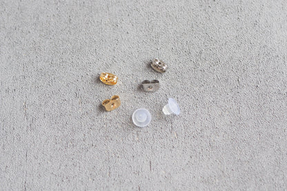 3 Paar Ohrstecker 18mm, echt vergoldet, Pin aus 925er Sterling Silber, Zirkonia Strahlen, Schmuckzubehör