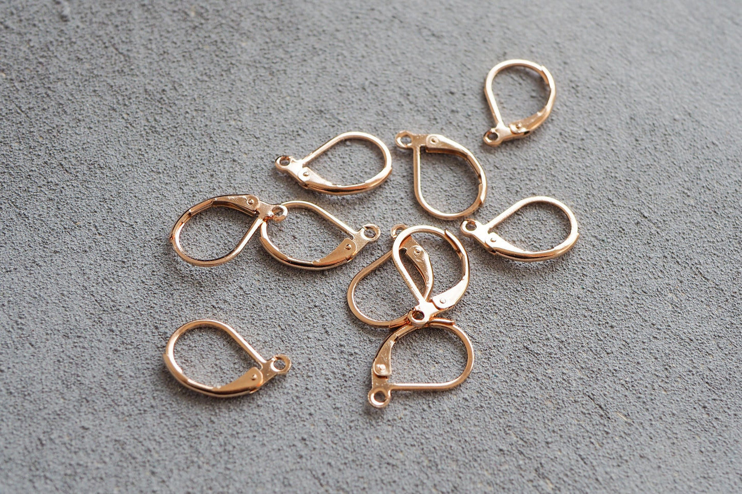5 Paar Brisuren, Klapp Kreolen Ohrhaken zum Schließen, minimalistisch schlicht in Gold, Silber oder Roségold, Schmuckzubehör