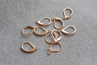 5 Paar Brisuren, Klapp Kreolen Ohrhaken zum Schließen, minimalistisch schlicht in Gold, Silber oder Roségold, Schmuckzubehör