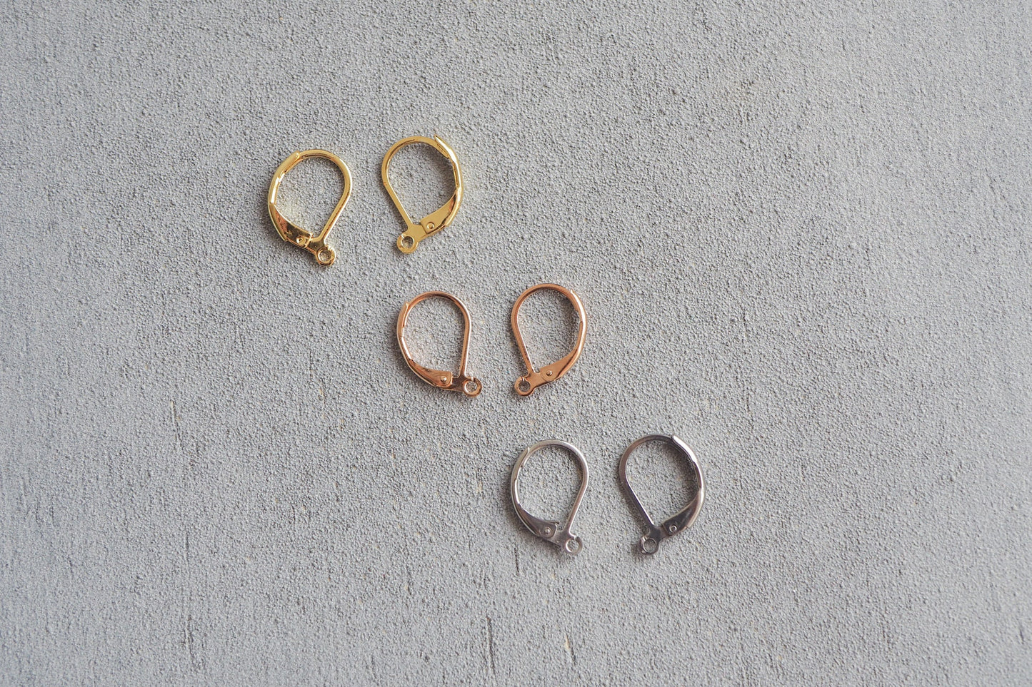 5 Paar Brisuren, Klapp Kreolen Ohrhaken zum Schließen, minimalistisch schlicht in Gold, Silber oder Roségold, Schmuckzubehör