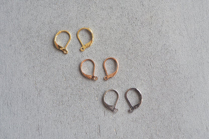 5 Paar Brisuren, Klapp Kreolen Ohrhaken zum Schließen, minimalistisch schlicht in Gold, Silber oder Roségold, Schmuckzubehör