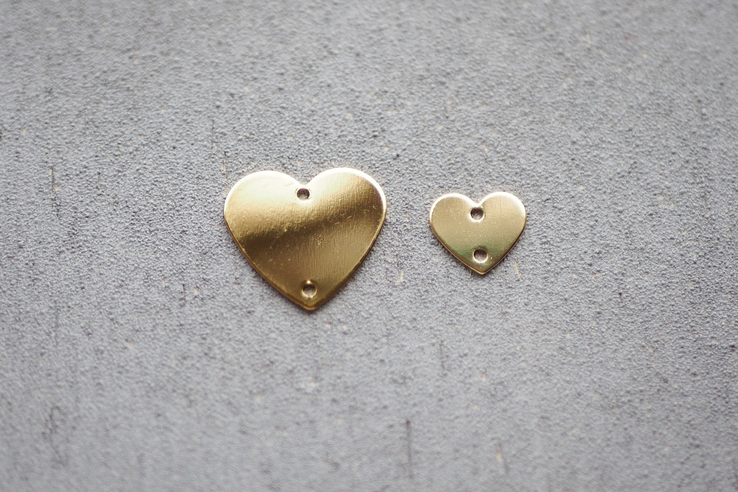 10 Herz Verbinder, 11mm o. 18mm, echt vergoldetes Messing, Valentinstag Liebe Schmuckzubehör 18 Karat Gold