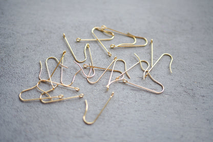 10 Paar lange Ohrhaken mit horizontaler Öse aus Edelstahl, minimalistisch und schlicht in Gold und Silber, Schmuckzubehör