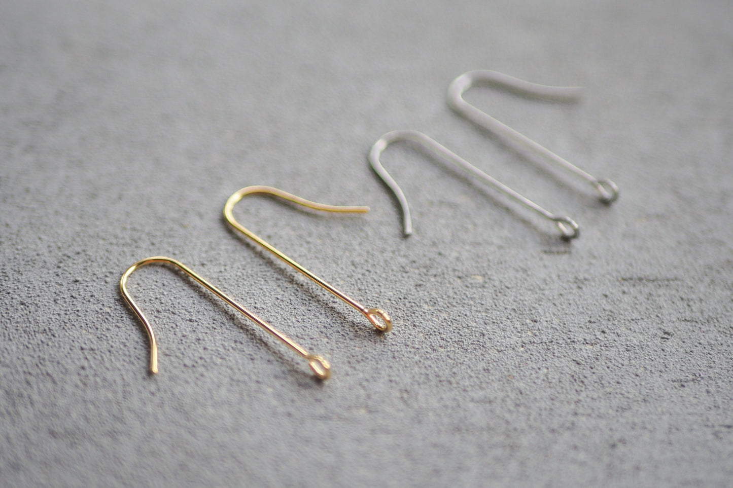 10 Paar lange Ohrhaken mit horizontaler Öse aus Edelstahl, minimalistisch und schlicht in Gold und Silber, Schmuckzubehör