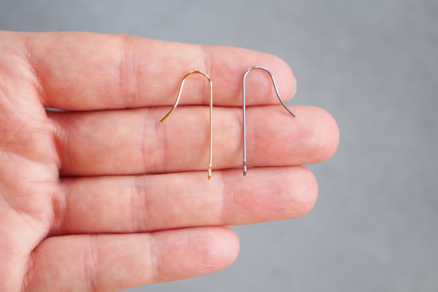 10 Paar lange Ohrhaken mit horizontaler Öse aus Edelstahl, minimalistisch und schlicht in Gold und Silber, Schmuckzubehör