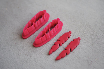 Feder Ausstecher für Polymer Ton (Fimo, Sculpey, Cernit etc), Cutter Werkzeug für Schmuckherstellung mit Polymerton