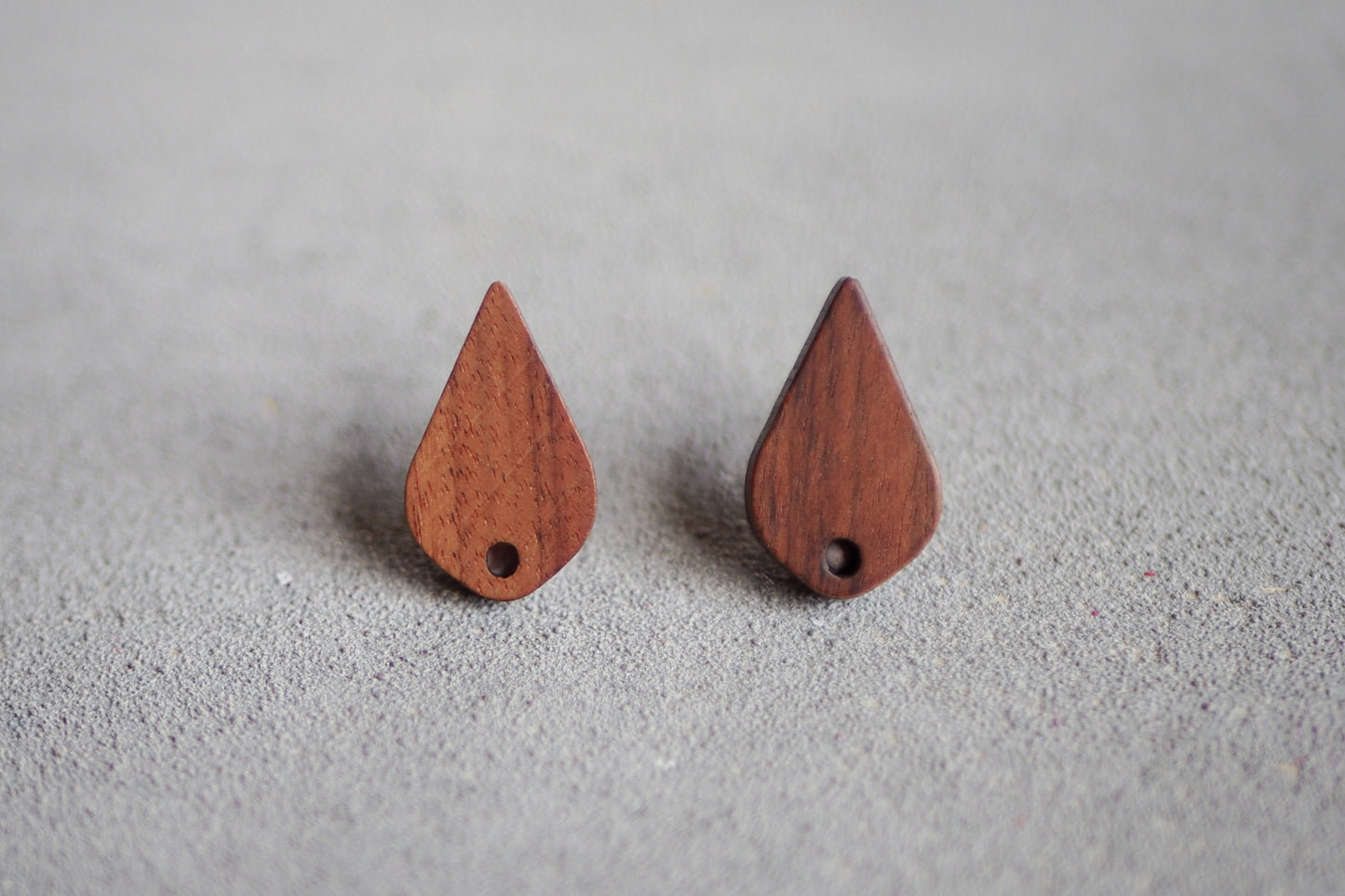 10x Holz Ohrstecker eckige Tropfen, 17mm x 11mm, Schmuckzubehör für DIY Schmuck, Walnuss Holz Ohrringe Ohrschmuck