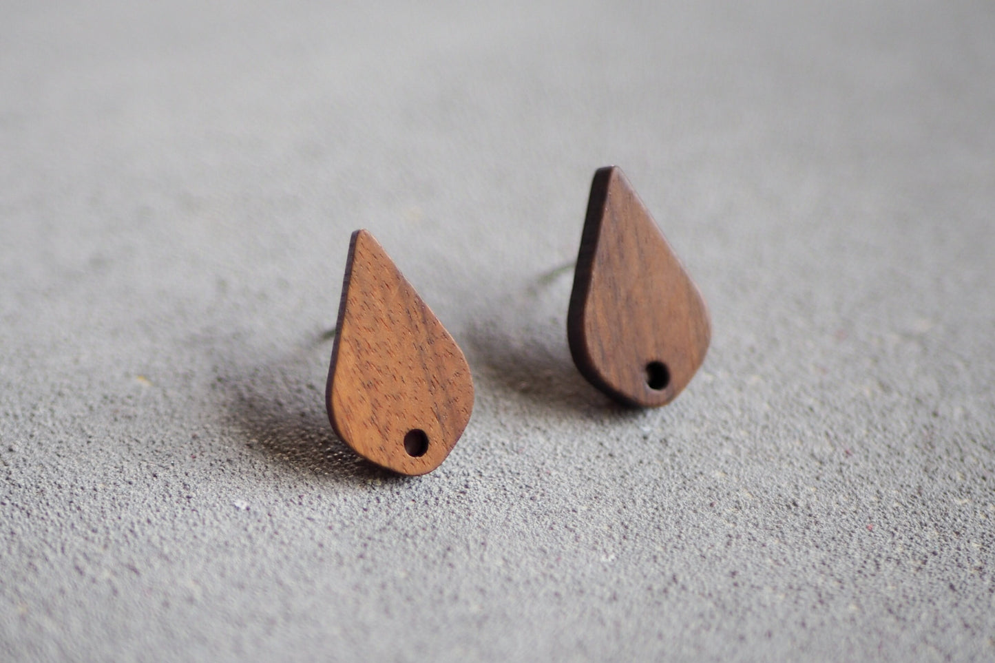10x Holz Ohrstecker eckige Tropfen, 17mm x 11mm, Schmuckzubehör für DIY Schmuck, Walnuss Holz Ohrringe Ohrschmuck