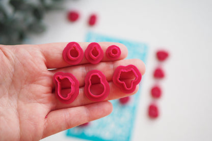Silk Screen "X-MAS Icons" für Polymerton (FIMO), weihnachtliche Siebdruck Schablone, 15cm x 9cm, Werkzeug Schmuckherstellung mit Polymer Ton