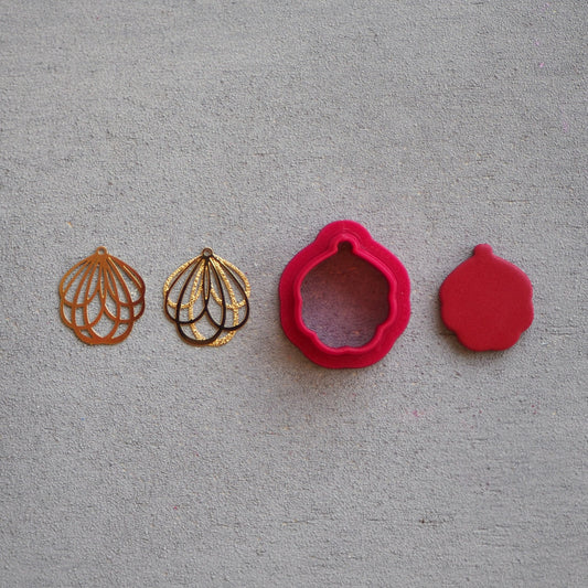 Ausstecher für Polymer Ton (Fimo, Sculpey, Cernit etc), Fächer Kringel filigran, Cutter Werkzeug für Schmuckherstellung mit Fimo und Co.